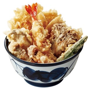 天丼てんやに秋の味覚が詰まった丼ぶり「松茸とかきの天丼」登場