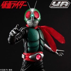 『仮面ライダー』新1号が全高約40cmフィギュアに、2段階式のLED発光ギミック搭載