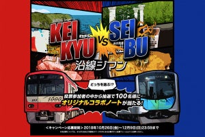 京急電鉄・西武鉄道が「沿線ジマン」対決、投票するとプレゼントも