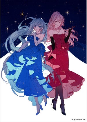 初音ミク＆巡音ルカ、初のジャズLIVE！Rella描き下ろしの新ビジュアル公開