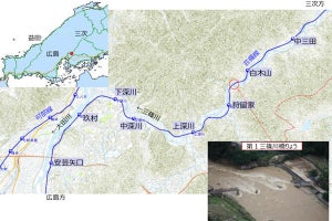 JR西日本、芸備線第1三篠川橋りょう復旧工事 - 運転再開は来年秋頃