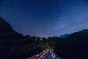 大井川鐵道井川線「星空列車」秘境駅・奥大井湖上駅から星空観察