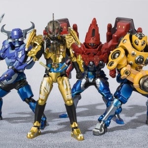 『仮面ライダービルド』グリスと北都三羽ガラスがフィギュアで集結、ドッグタグで名場面を再現