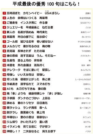 サラリーマン川柳優秀100句を発表!--「ゴール前 延びる定年 老い越せない」