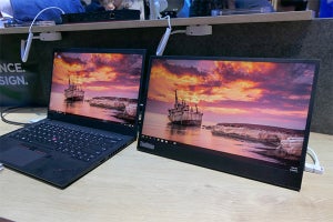 Lenovo、USB Type-C対応の14型モバイルディスプレイ「ThinkVision M14」