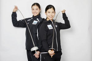 フェンシングの宮脇花綸とフェンシング＆近代五種の才藤歩夢がマイナビ入社