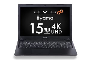 iiyama PC、GeForce RTX 2060と4K液晶の15.6型ゲーミングノートPC