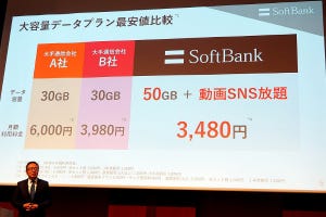 ソフトバンク決算、ドコモや楽天と値下げ合戦「しない」