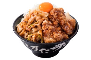 すた丼屋の人気商品がセットに! 重量700g超えの「豪快唐揚げ合盛りすた丼」