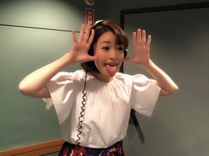 松丸友紀アナ、激しい身振り手振りで吹替! 2歳の息子参考に