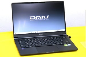 マウス「DAIV」、sRGB比102％液晶と14時間バッテリ駆動の14型ノートPC