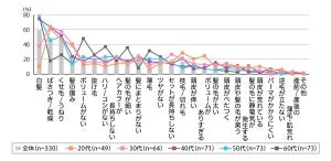 20代～60代女性の髪の悩み、1位は? - 2位は「ぱさつき/乾燥」