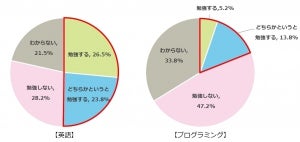 夏休み、英語やプログラミングの勉強をする小学生はどれくらい?