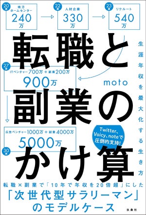 年収240万円から5,000万円! 転職・副業解説本をmotoが出版