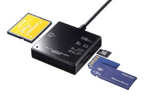 CFカード（Type1）対応のUSB 3.1カードリーダー、Type-Cモデルも