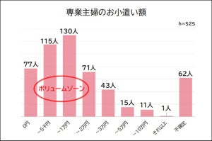 既婚女性のお小遣い額、専業主婦と共働きでどれくらい違う?