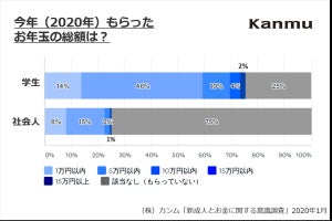 令和の新成人、お年玉をもらった人は6割 - 総額は?