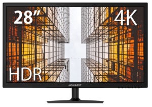 JAPANNEXT、税込29990円からの4K HDR対応28型液晶ディスプレイ