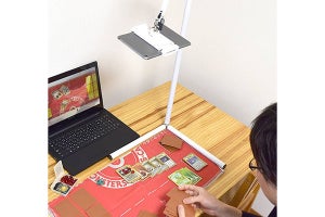 タブレットやスマホで真上から撮影できるアームスタンド　サンコー