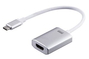 サンワ、4K/60Hz・HDR対応のUSB Type-C-HDMI変換アダプタ