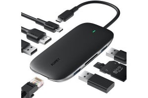 AUKEY、USB PD 100Wに対応した8-in-1 USB Type-Cハブ