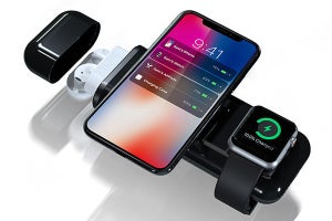 iPhoneやApple Watch、AirPodsなど4種類を充電できるモバイルバッテリ