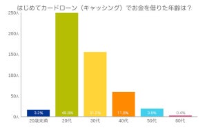 カードローンで累計いくら借りた? - 「100万円以上～200万円未満」は4位