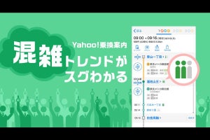 電車の混雑がわかる！ Yahoo!乗換案内で「混雑トレンド機能」提供