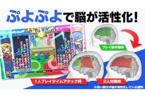 『ぷよぷよ』で脳が活性化されると判明！ 対戦時はより顕著に