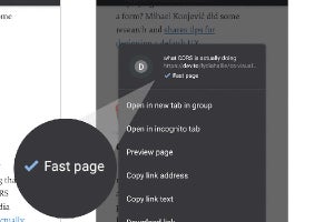 モバイル版Chrome、ユーザー体験が優れたWebページに「fast page」表示