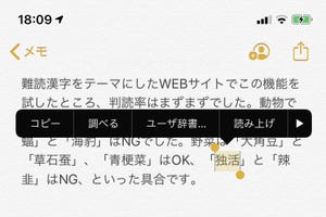 WEBの読めない漢字、iPhoneでサッと調べられる? - いまさら聞けないiPhoneのなぜ