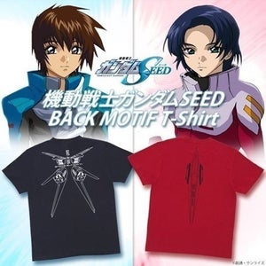 『ガンダムSEED』ストライクとイージスのバックモチーフTシャツが登場