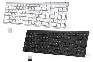 iClever、USBレシーバー方式の薄型ワイヤレスキーボード