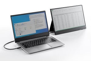 サンワダイレクト、USB-Cケーブルだけで使える15.6型フルHDモバイル液晶