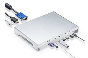 サンワ、机上台としても使える映像出力/USB PD対応ドッキングステーション