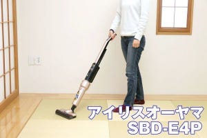 【注目のコードレス掃除機10台】アイリスオーヤマ「SBD-E4P」：紙パック式と静電モップ付属に注目