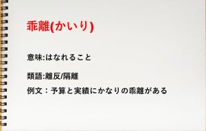 乖離の意味とは? 例文を交えた使い方や読み方、解離との違いや英語も紹介