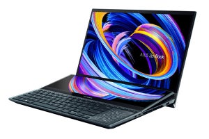 ASUS、サブ画面が手前に9.5度傾く15インチ4K有機ELノートPC