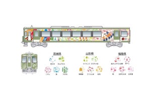 JR東日本キハ110系「東北のまつり」ラッピング車両、4月から運転へ