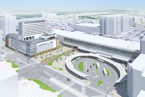 JR富山駅、南西街区商業施設の名称「マルート」に - 2022年春開業