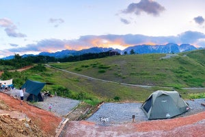 白馬岩岳の絶景ポイントで、「手ぶら」キャンプするプラン登場