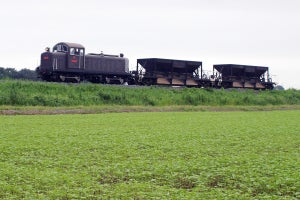 関東鉄道「国鉄ホキ800形ホッパ車さよなら撮影会」DD502形と連結も