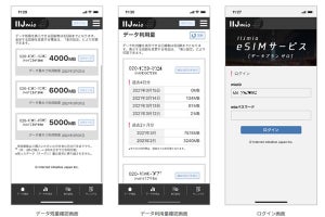 IIJmio、データ残量確認やリチャージができるeSIMサービス専用アプリ