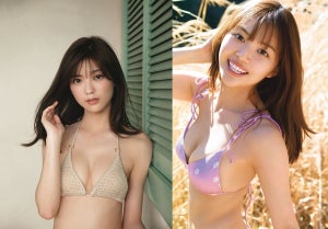 スーパー戦隊の新旧ヒロイン、工藤美桜＆森日菜美が水着姿を披露