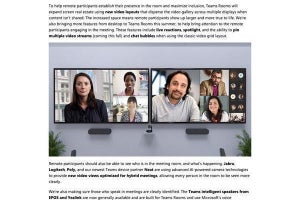 Microsoft Teams、「ハイブリッドワーク」向け新機能 - 没入型のレイアウトに