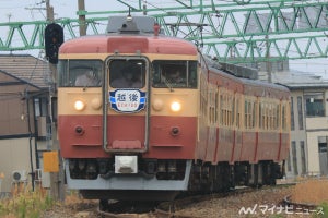 えちごトキめき鉄道 413・455系が試運転「越後」ヘッドマーク掲出