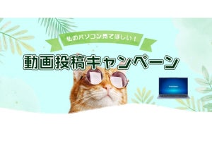 ドスパラが「私のパソコン見てほしい動画投稿キャンペーン」開催、第一弾テーマは『PC×にゃんこ』