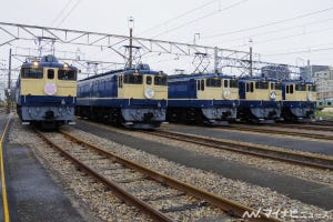 JR東日本、田端運転所にEF65形＆EF81形集合! 往年のヘッドマークも