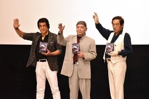 『仮面ライダー』3人ライダーが奇跡の集結、変身ポーズの原点を力強く再現