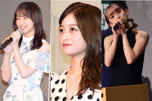 大人っぽい橋本環奈、浅川梨奈＆影山優佳が肩見せ…『かぐや様』女優陣が艶やかに登場